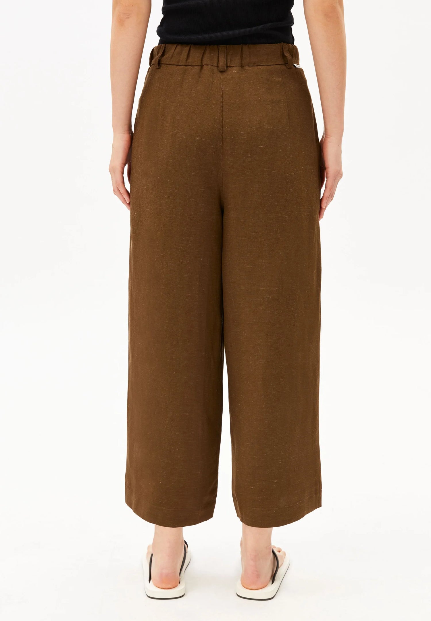 CAARUNUS LINO Hose – Leinen-Mix Wide-Leg Hose mit High Waist