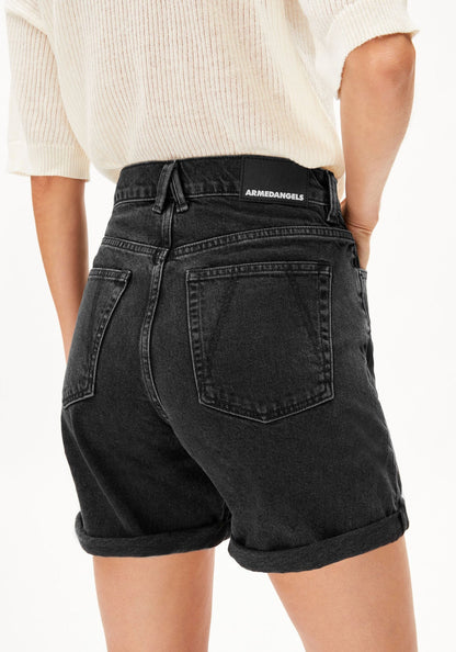 SHEAARI HIGH WAIST JEANS-SHORTS 100% recycelte Baumwolle