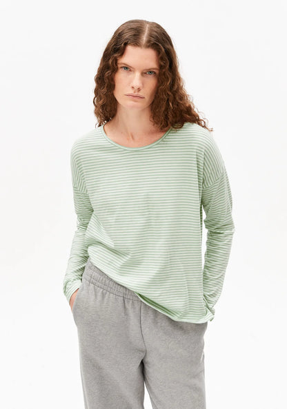 XIANAA Gestreiftes Langarmshirt aus Bio-Baumwolle – Loose Fit