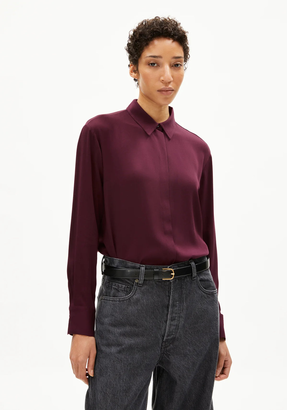 LARISAANA LONGSLEEVE Bluse aus LENZING™ ECOVERO™ Viskose
