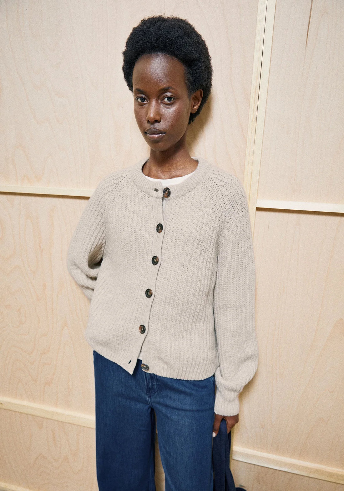 RIB KNIT CARDIGAN