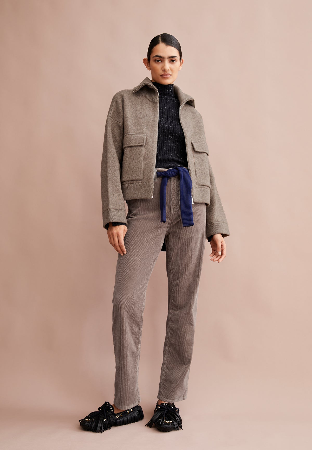 Aaikala High Corduroy Pant – Walnut Cream