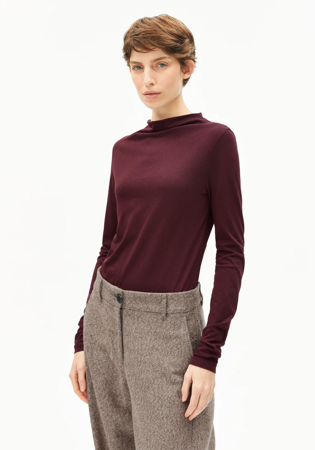 CALUNAA Longsleeve aus Bio-Woll Mix