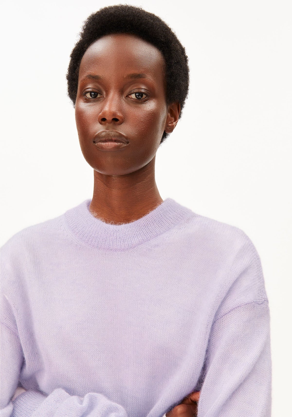 MOHAIR-MIX STRICKPULLOVER Mohair-Woll-Mix