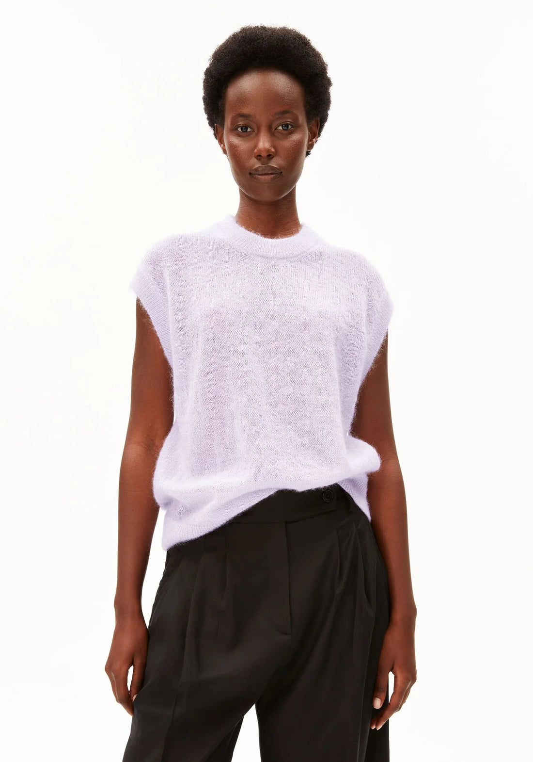 MOHAIR BLEND KNIT VEST