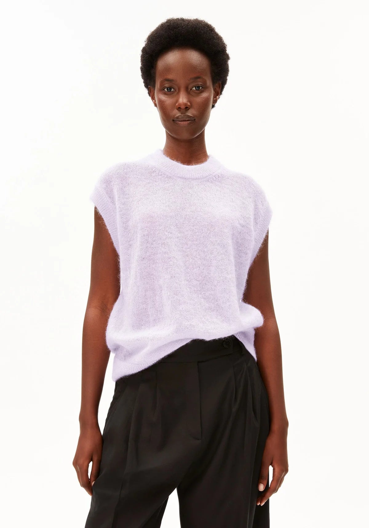 MOHAIR BLEND KNIT VEST