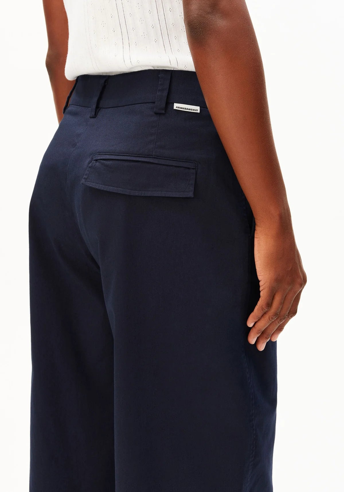 Barrel Leg Twill Pant – Night Sky