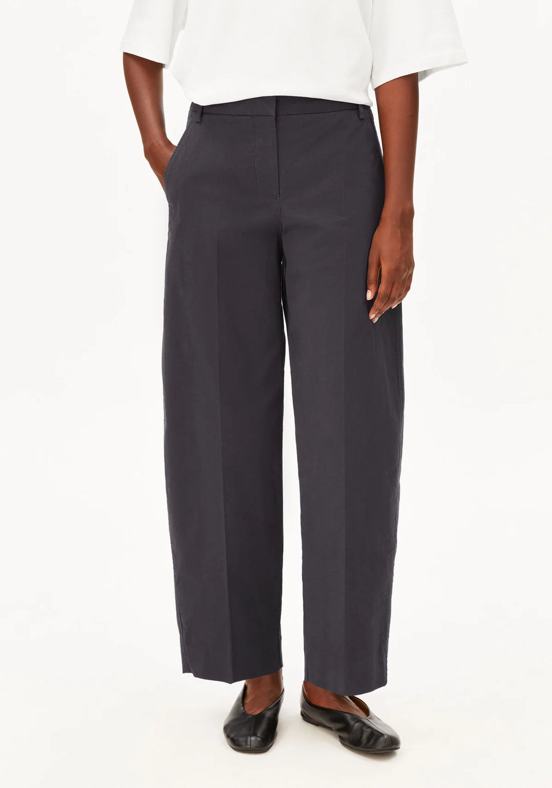 BARREL LEG TWILL PANT