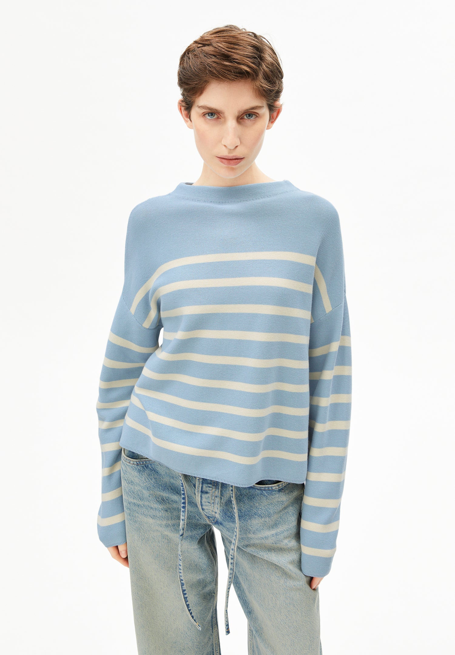 MERINAA STRIPES KNIT SWEATER