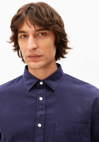 GMT DYE LEINENLANGARMHEMD  aus Leinen-Mix