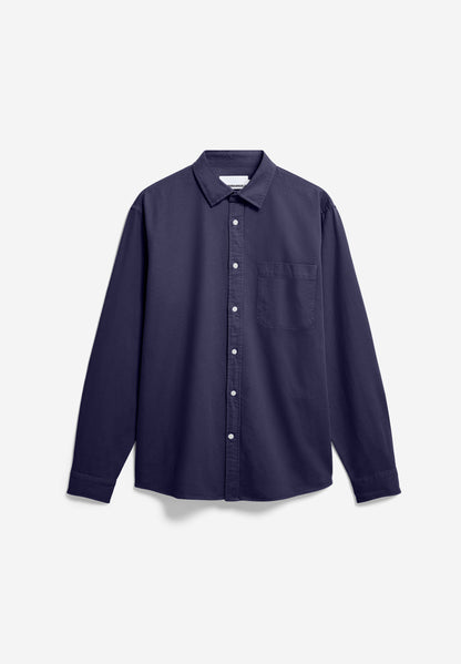 GMT DYE LEINENLANGARMHEMD  aus Leinen-Mix