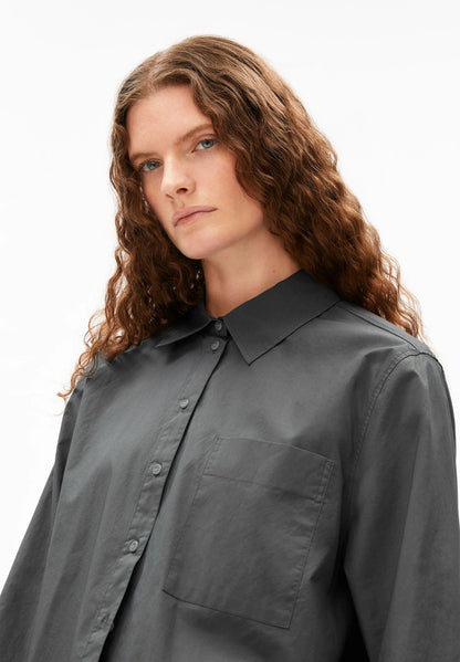 WEITE POPLIN BLUSE 100% BIO-BAUMWOLLE