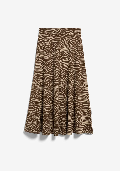 ILENIAA LARAA Zebra Muster Kleid – Midi Kleid aus Bio-Baumwolle