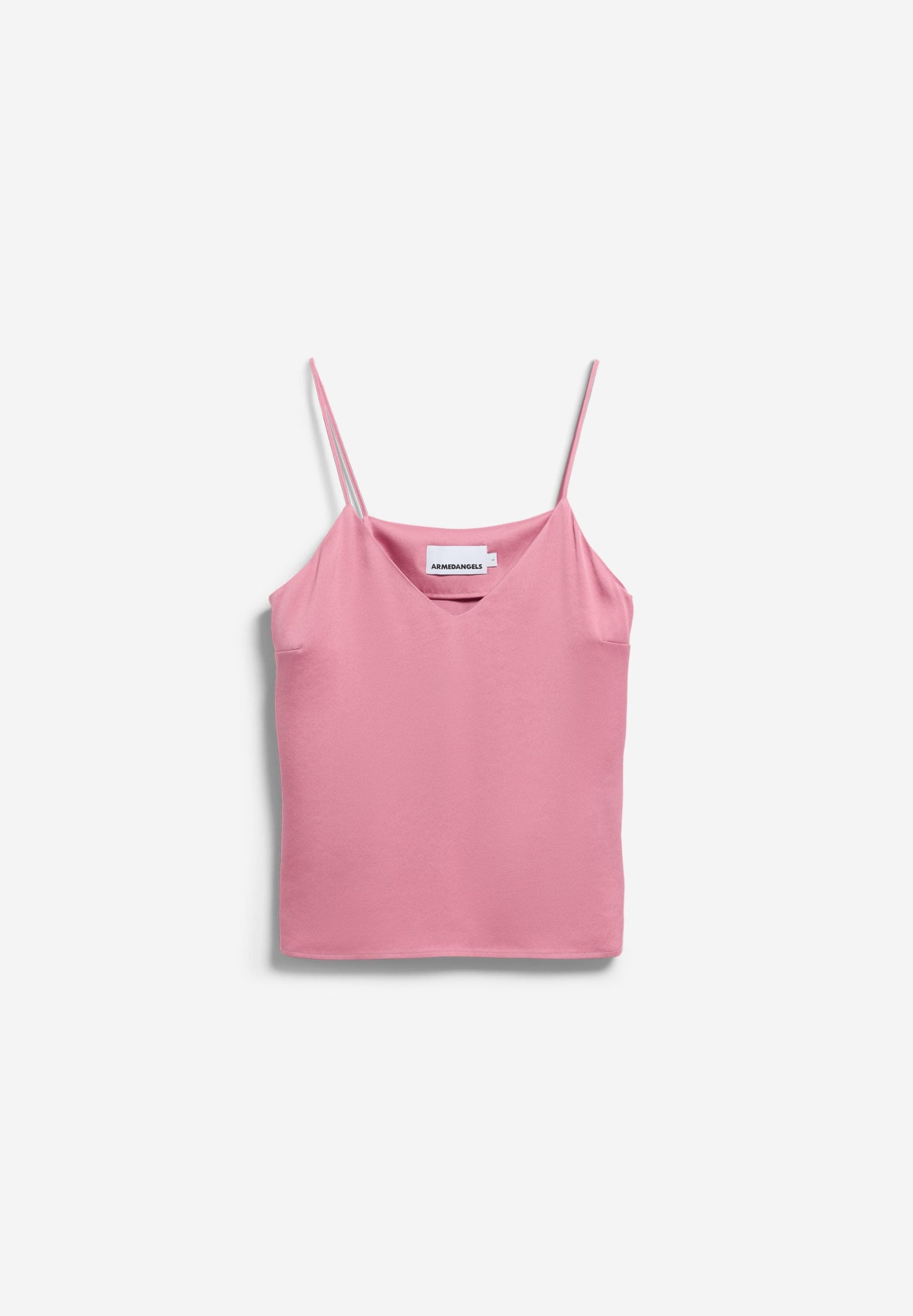 Satin Spaghetti Strap Top - washed berry