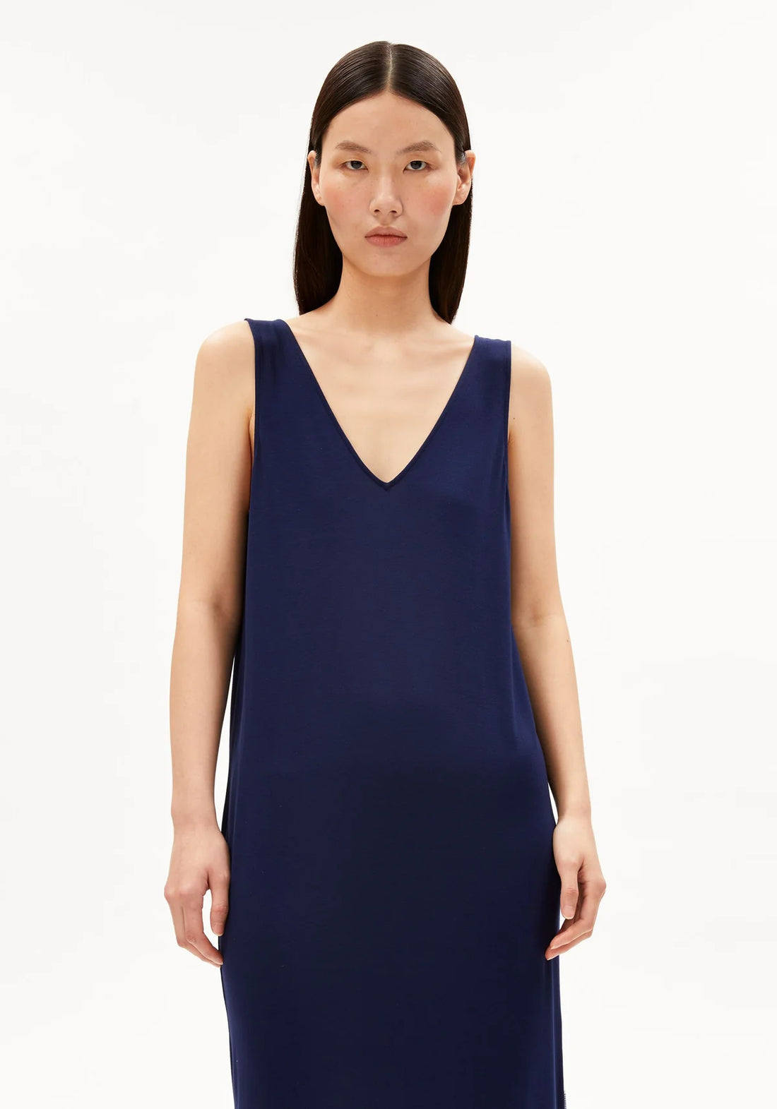 SLEEVELESS JERSEY-MIDI-KLEID LENZING™ ECOVERO™ Viskose Mix