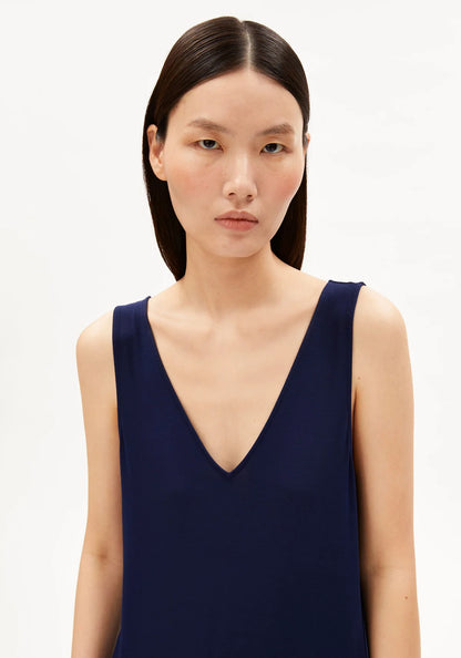 SLEEVELESS  JERSEY-MIDI-KLEID LENZING™ ECOVERO™ Viskose Mix