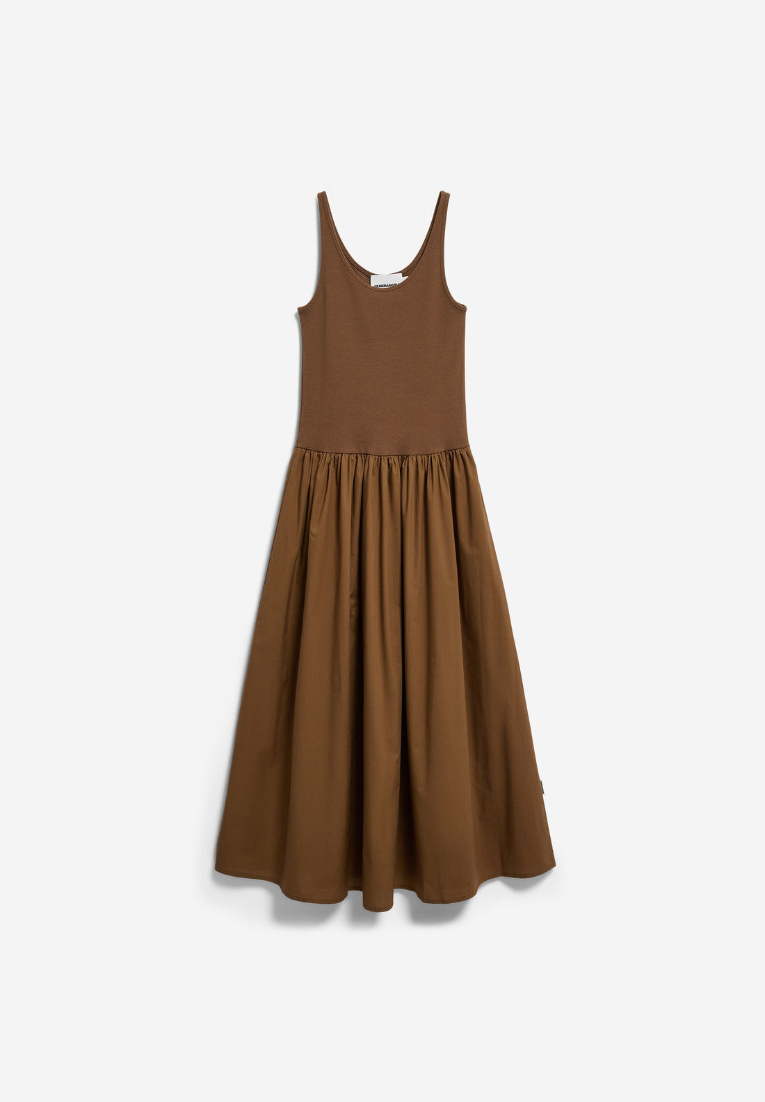 Material Mix Dress - dried palm-dried palm