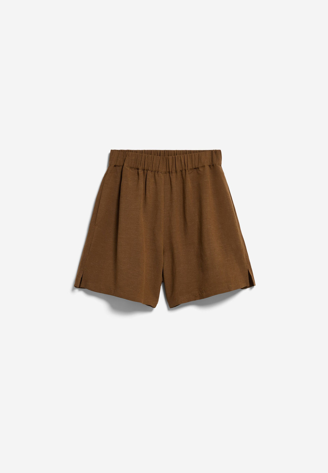 Linen Blend Pull On Short - dried palm