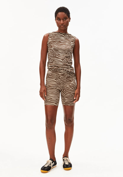 NEDAA ZEBRA MUSTER SHORTS Bio-Baumwoll Mix