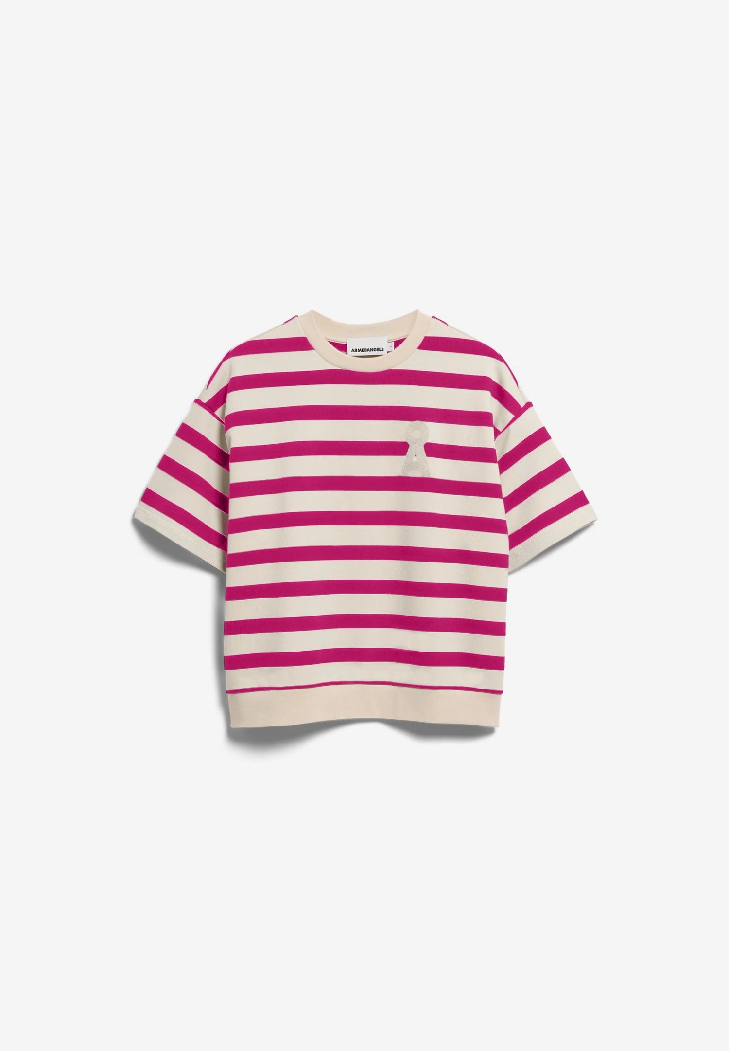 Gestreiftes Oversized T-Shirt aus Bio-Baumwolle