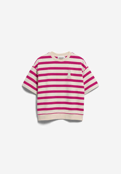 Gestreiftes Oversized T-Shirt aus Bio-Baumwolle