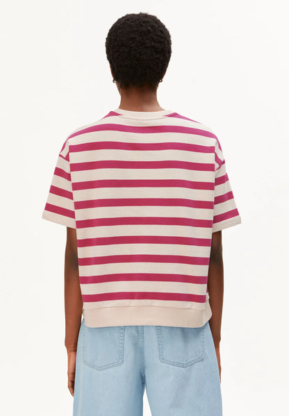 Gestreiftes Oversized T-Shirt aus Bio-Baumwolle