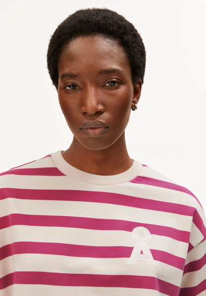 Gestreiftes Oversized T-Shirt aus Bio-Baumwolle