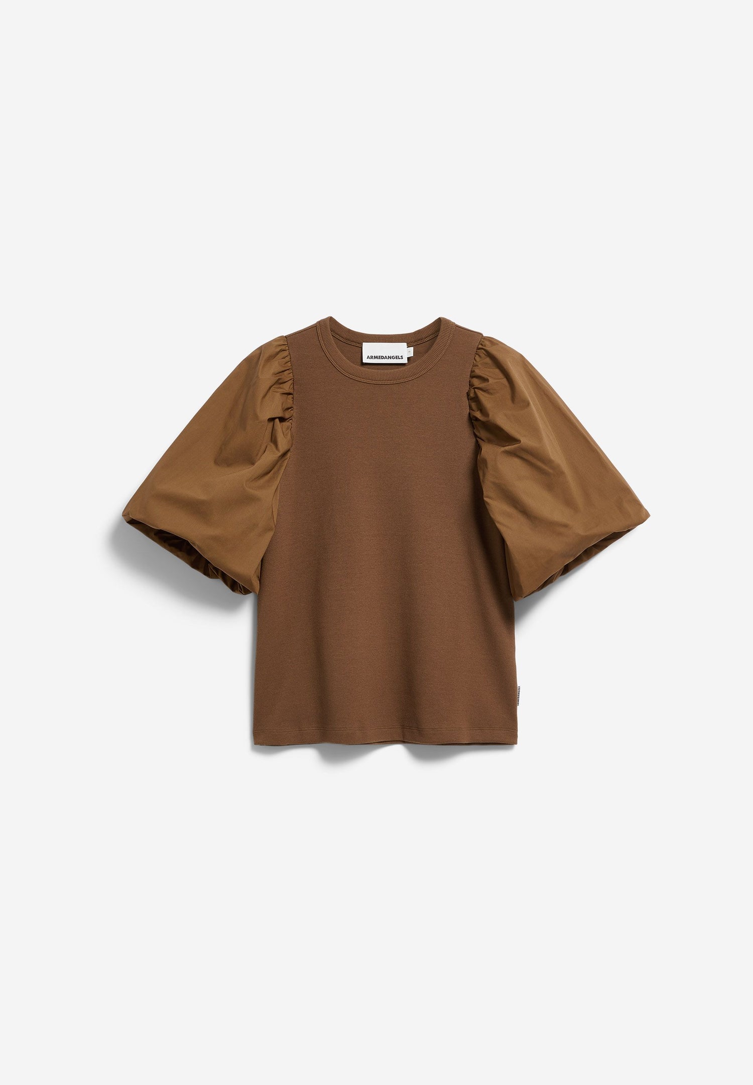 Puff Sleeve T-Shirt - dried palm