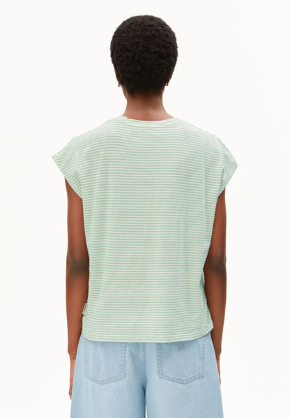 SLUB JERSEY GESTREIFTES T-SHIRT 100% BIO-BAUMWOLLE