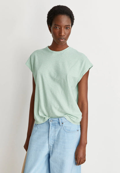 SLUB JERSEY GESTREIFTES T-SHIRT 100% BIO-BAUMWOLLE