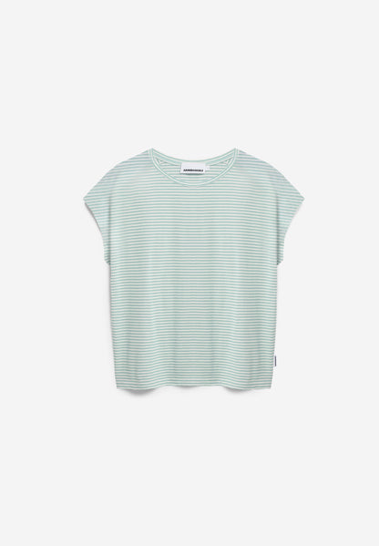 SLUB JERSEY GESTREIFTES T-SHIRT 100% BIO-BAUMWOLLE