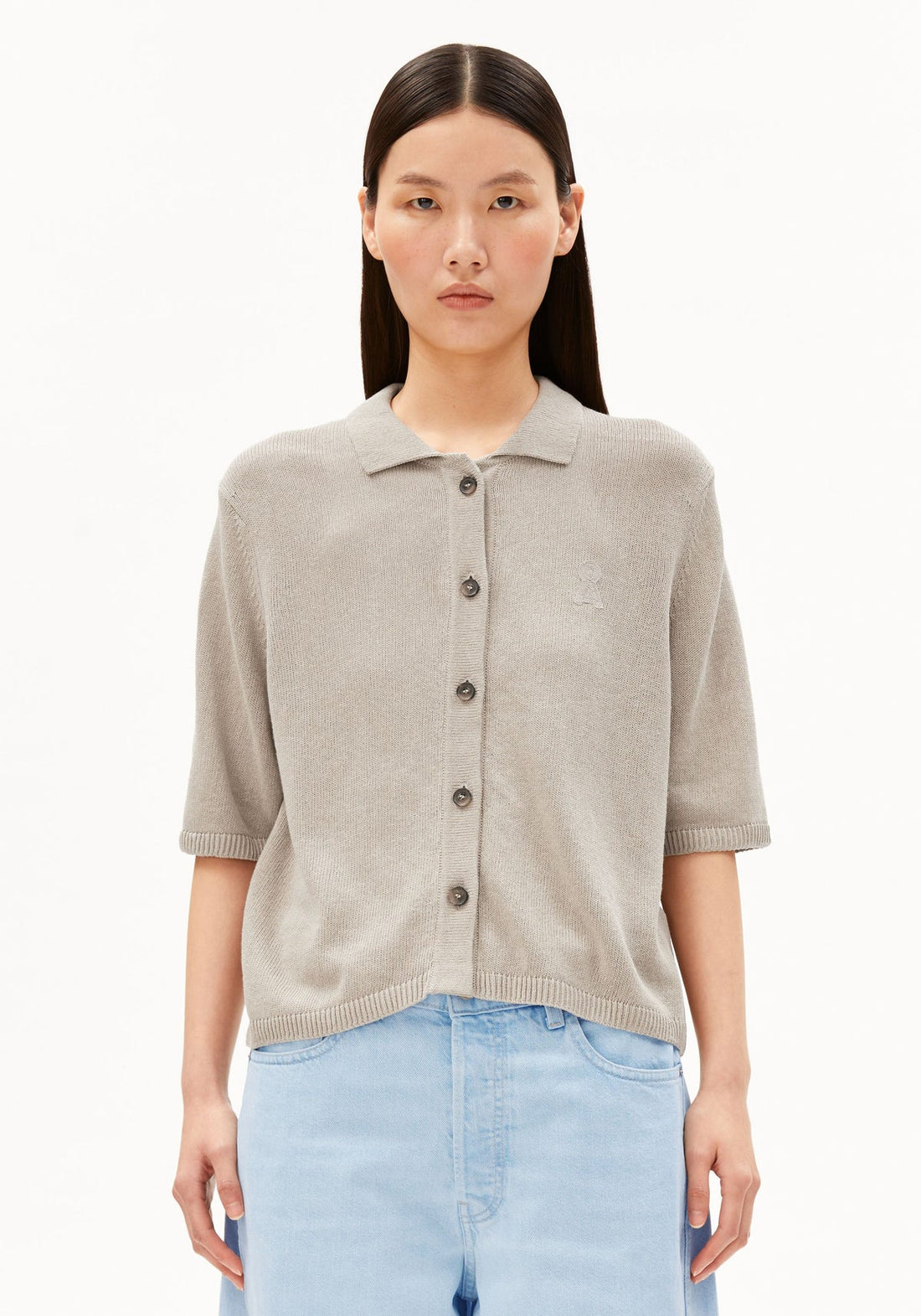 S Sl Linen Blend Knit Cardigan – sandstone