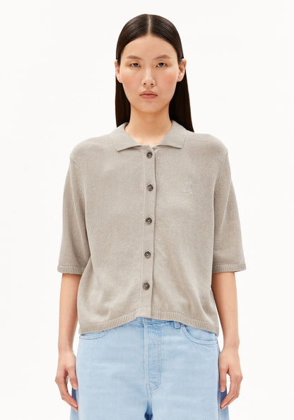 S Sl Linen Blend Knit Cardigan – sandstone