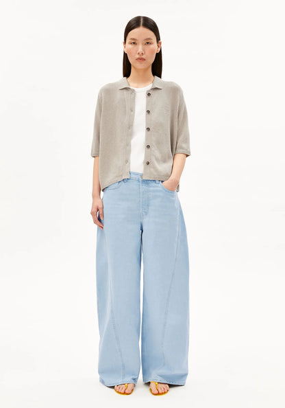 S Sl Linen Blend Knit Cardigan – sandstone