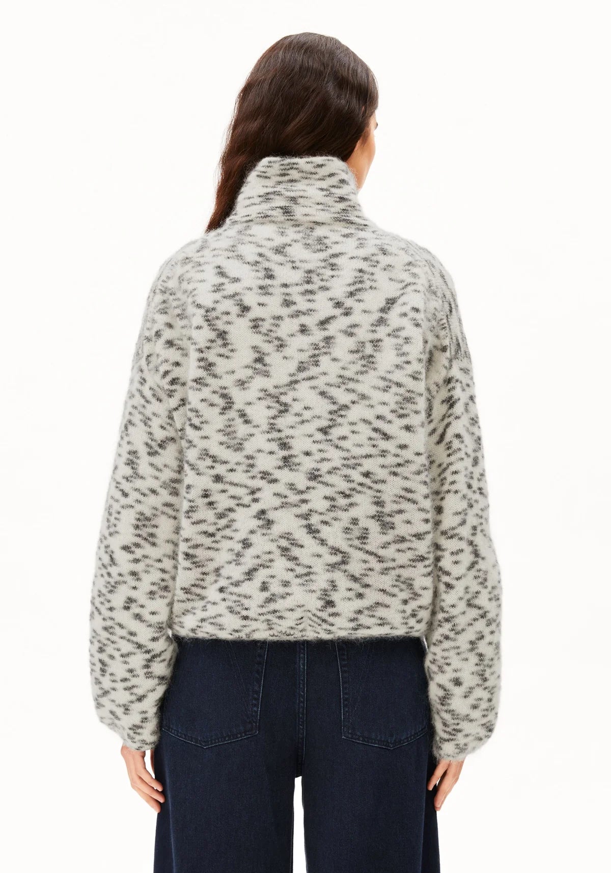 MOHAIR BLEND DOTS KNIT SWEATER