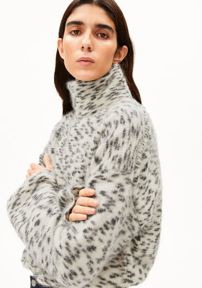 MOHAIR BLEND DOTS KNIT SWEATER