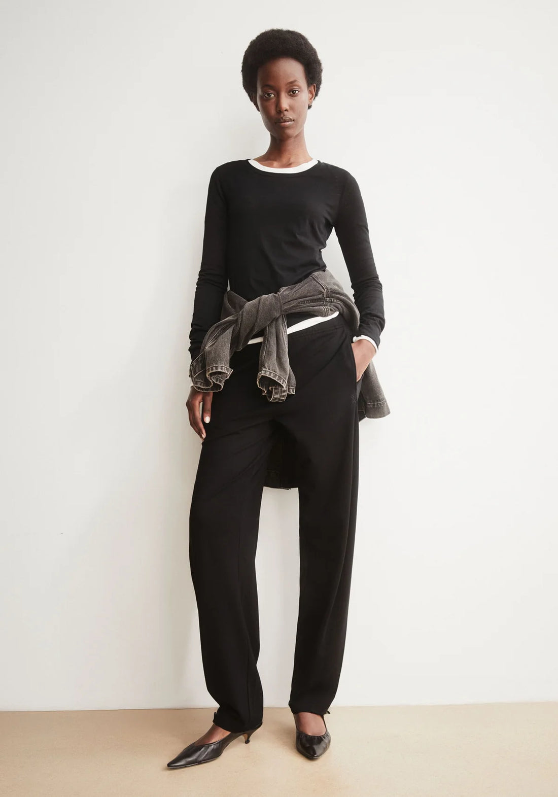 BASIC JERSEY BARREL PANT