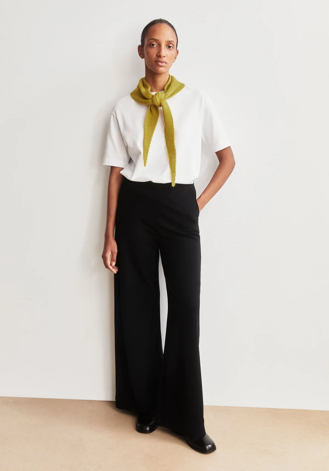 BASIC WIDE LEG JERSEYHOSE LENZING™ ECOVERO™ Viskose Mix