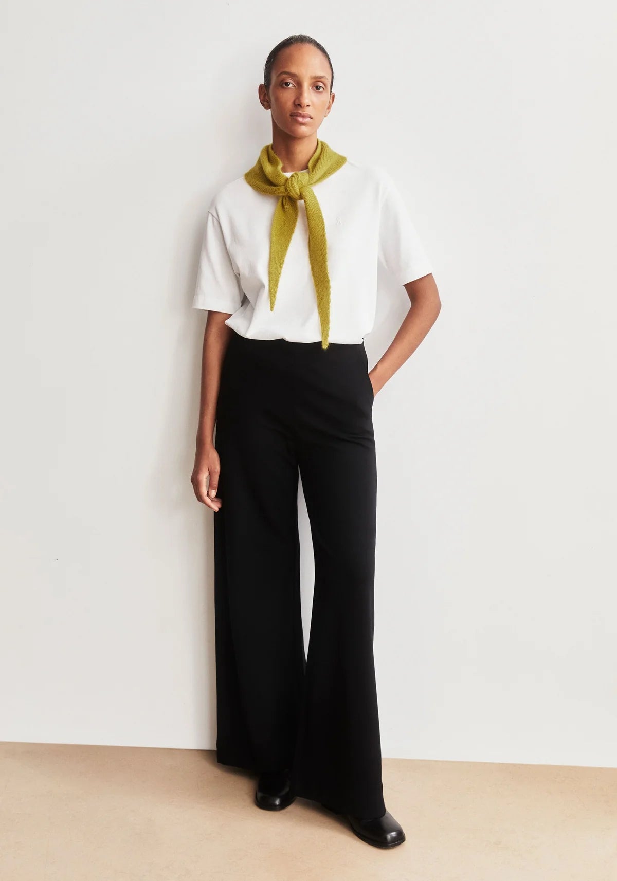 BASIC WIDE LEG JERSEYHOSE LENZING™ ECOVERO™ Viskose Mix