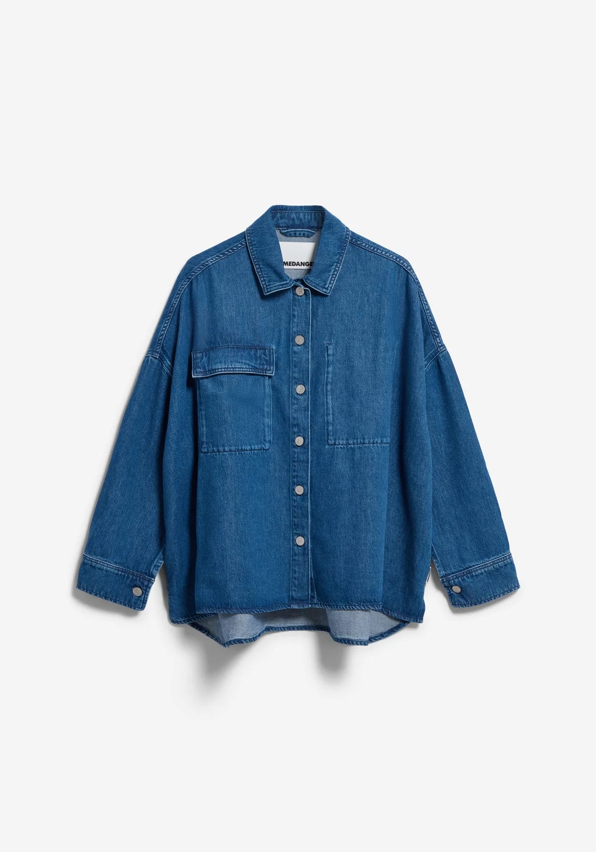 OVERSIZED JEANSBLUSE Bio-Baumwoll Mix