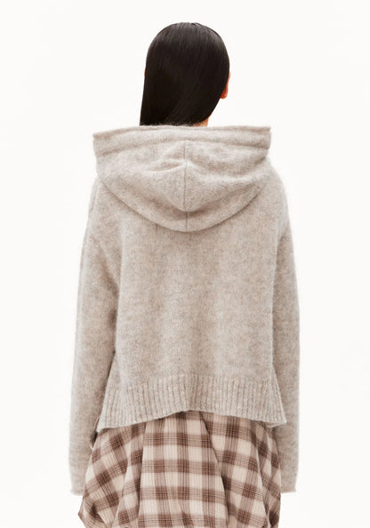 MOHAIR BLEND KNIT HOODY