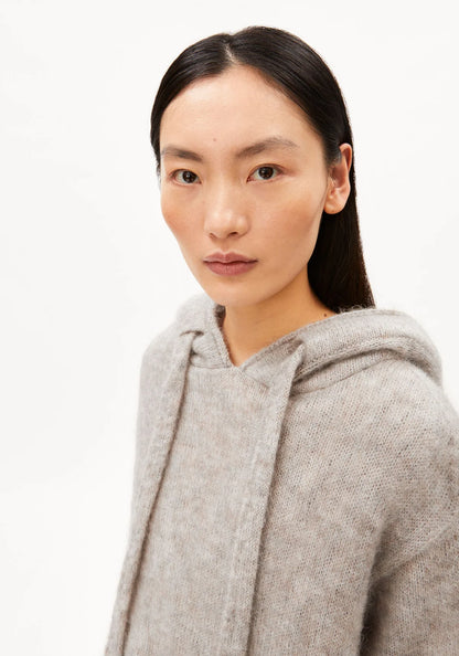 MOHAIR BLEND KNIT HOODY