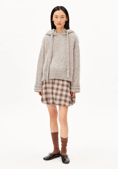 MOHAIR BLEND KNIT HOODY
