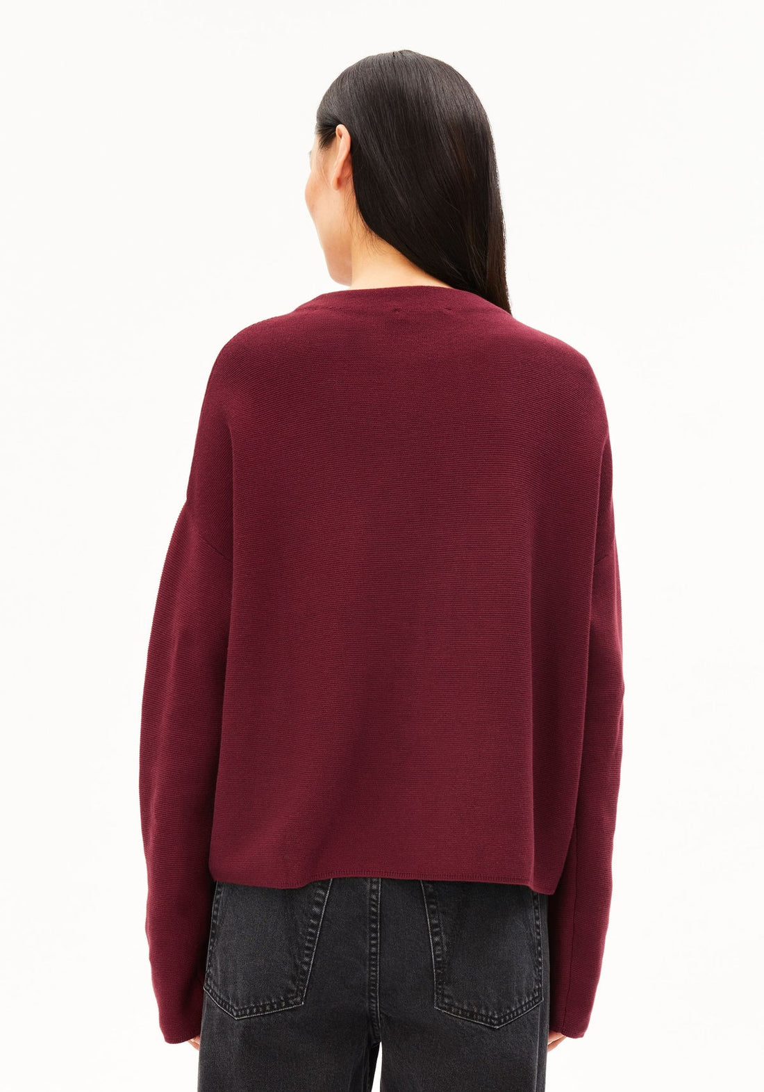 MERINAA LINKS LINKS STRICKPULLOVER 100% Bio-Baumwolle