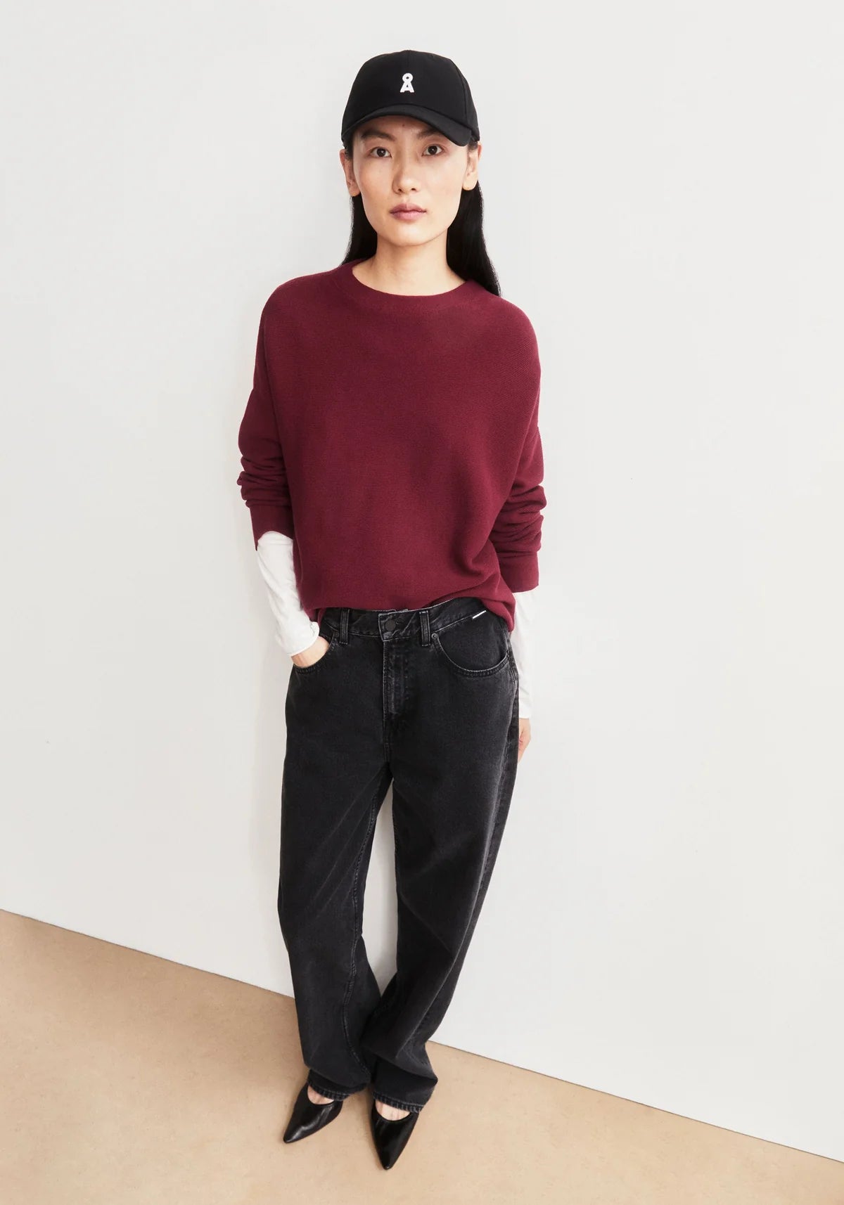 MERINAA LINKS LINKS STRICKPULLOVER 100% Bio-Baumwolle