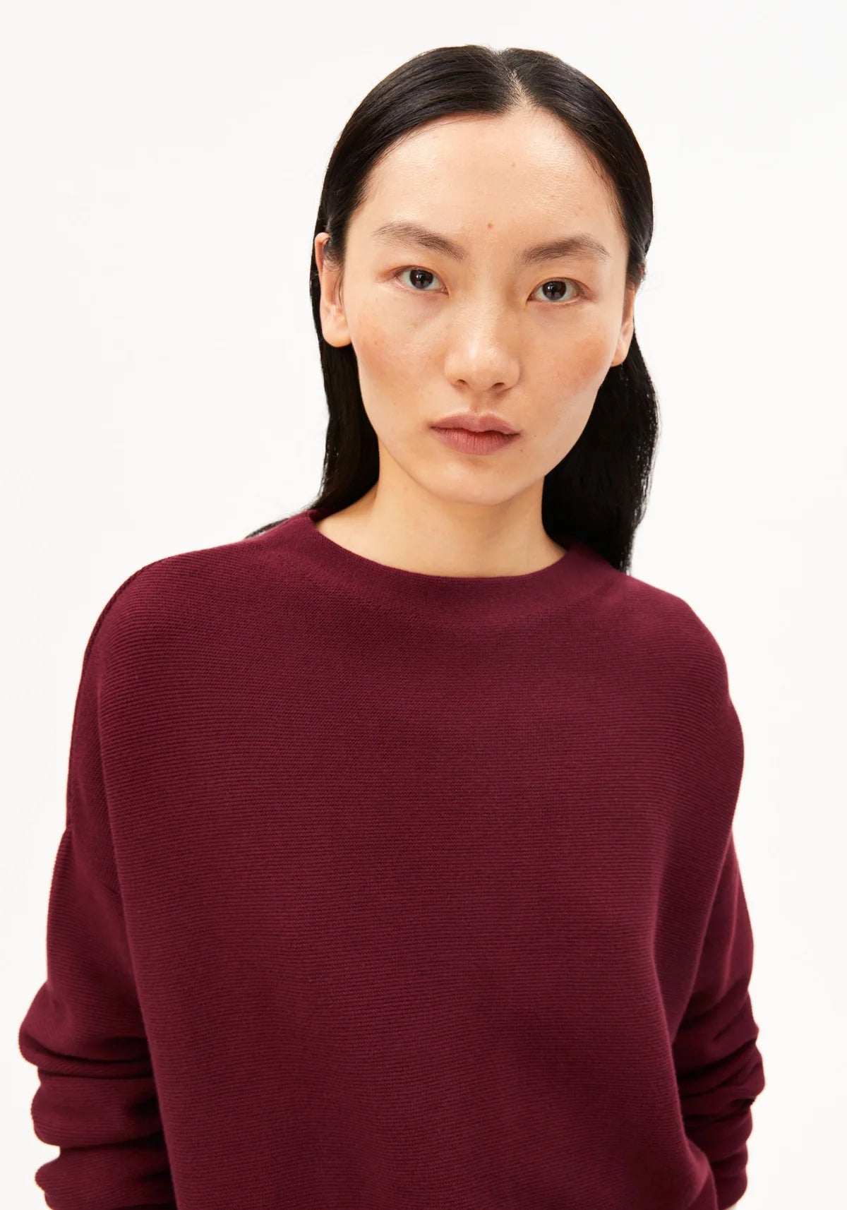 MERINAA LINKS LINKS STRICKPULLOVER 100% Bio-Baumwolle