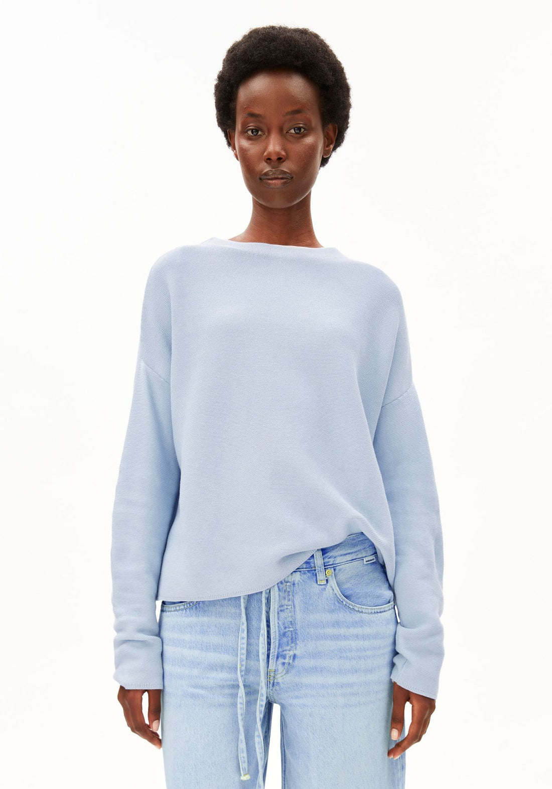 MERINAA LINKS LINKS STRICKPULLOVER 100% Bio-Baumwolle