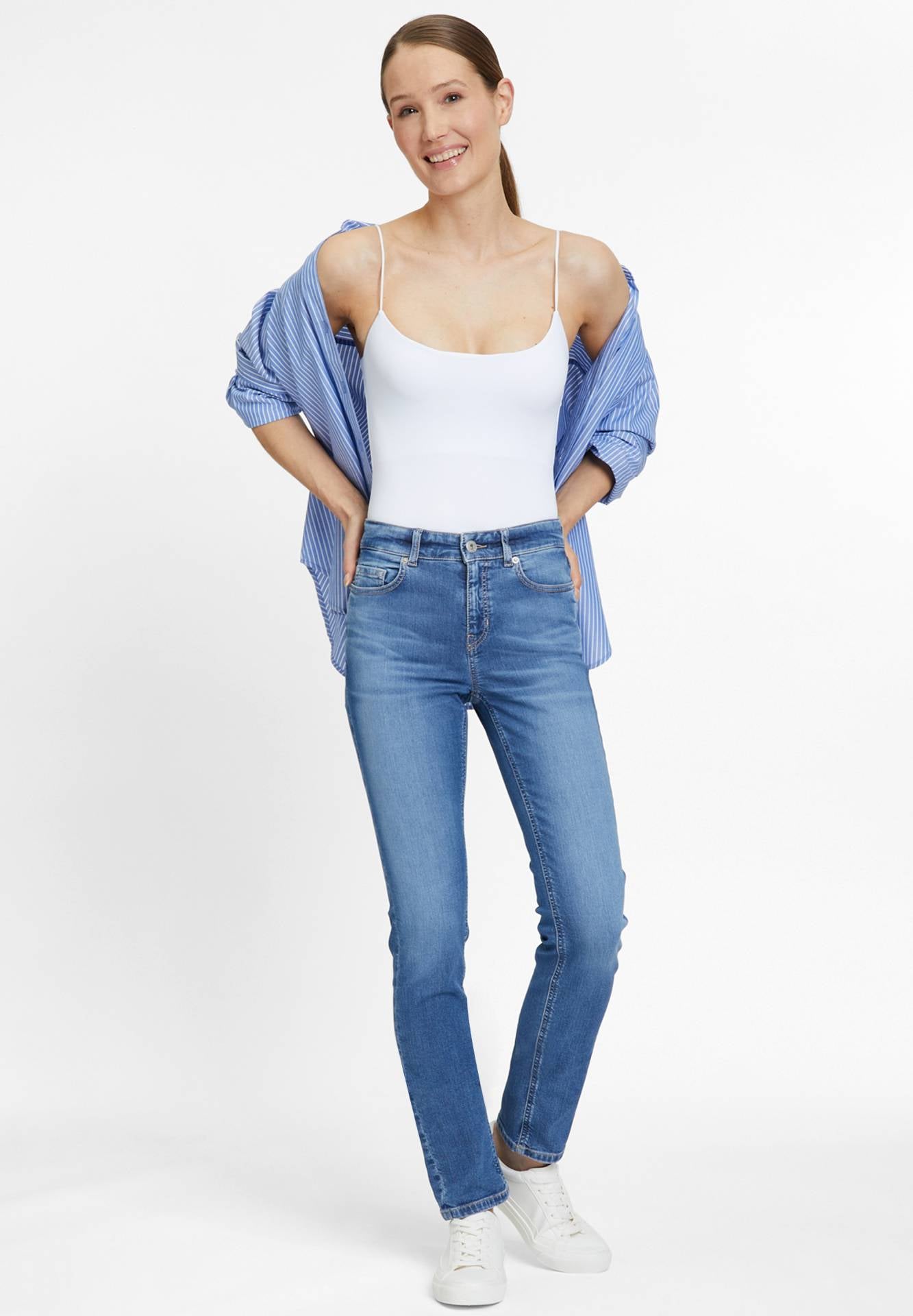 Slim Fit Mid Waist basic blue used 09:00