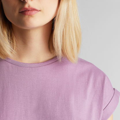 T-Shirt Visby Base in Dusty Purple – unifarbenes Basic T-Shirt