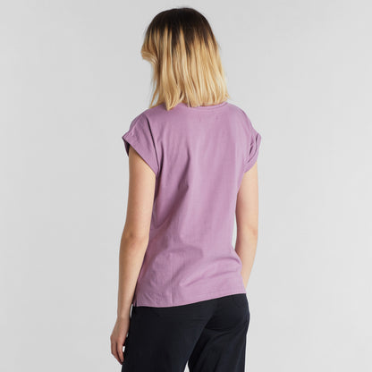 T-Shirt Visby Base in Dusty Purple – unifarbenes Basic T-Shirt
